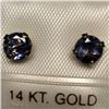 Image 1 : 14KT Gold Iolite Earrings, Made in Canada. Approx Retail $250 (Estimated Selling Price From $36 up t