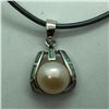 Image 2 : Sterling Silver Pearl & Opalite Pendant