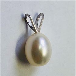 14kt. White Gold Fresh Pearl Pendant
