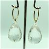 Image 1 : 14K Yellow Gold White Topaz(~70cts) Earrings, Made in Canada, Suggested Retail Value $500 (Estimated