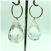 Image 2 : 14K Yellow Gold White Topaz(~70cts) Earrings, Made in Canada, Suggested Retail Value $500 (Estimated