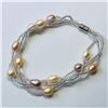 Image 1 : Sterling Silver High Fashion Pearl Bracelet & Necklace Set. Retail $240 (Est From $36 up to $72)