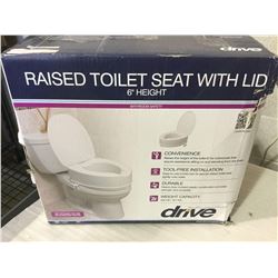 Drive 6 inch Raised Toilet Seat with Lid