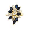 Image 2 : 1.20 ctw Sapphire and Diamond Ring - 14KT Yellow Gold