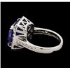 Image 3 : 8.27 ctw Tanzanite and Diamond Ring - 14KT White Gold