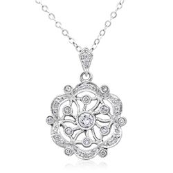 18k White Gold 0.35CTW Diamond Pendant, (I1-I2/H /H-I)
