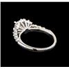 Image 3 : 14KT White Gold 1.06 ctw Diamond Ring