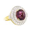 6.64 ctw Lavender Spinel And Diamond Ring - 18KT Yellow Gold
