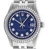 Image 1 : Rolex Mens Stainless Steel Blue String Diamond 36MM Datejust Wristwatch