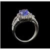 Image 4 : 2.48 ctw Tanzanite and Diamond Ring - 14KT White Gold