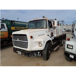 1988 FORD FUEL & LUBE TRUCK, VIN/SN:1FTYS90LXJVA38724 - S/A, CUMMINS DIESEL ENGINE, 10 SPEED TRANS, 