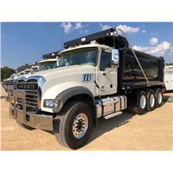 2019 MACK GR64F DUMP TRUCK, VIN/SN:1M2GR4GC8KM003148 - TRI AXLE, 455 HP MACK MP8 ENGINE, MACK M-DRIV