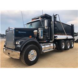 2016 KENWORTH W900 DUMP, VIN/SN:1NKWX4TX6GJ495023 - TRI-AXLE, 485HP CUMMINS ISX15 ENGINE, 8LL TRANS,