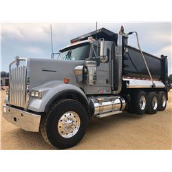 2016 KENWORTH W900 DUMP, VIN/SN:1NKWX4TX7GJ465352 - TRI-AXLE, 485HP CUMMINS ISX15 ENGINE, 8LL TRANS,