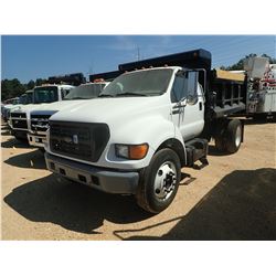 2002 FORD F650 DUMP TRUCK, VIN/SN:3FDWF65H92MA27655 - S/A, DIESEL ENGINE, 5 SPEED TRANS, 10' GODWIN 
