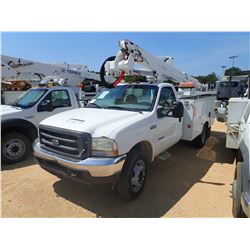 2004 FORD F550 BUCKET TRUCK, VIN/SN:1FCAF56P44EC08035 - POWERSTROKE DIESEL ENGINE, A/T, ALTEC SERVIC