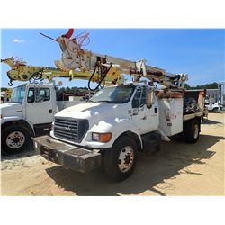 2000 FORD F750 DIGGER DERRICK, VIN/SN:3FDXF75H6YMA03297 - S/A, CAT DIESEL ENGINE, 7 SPEED TRANS, GVW