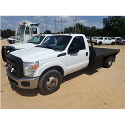 2015 FORD F350 FLATBED, VIN/SN:1FDRF3G62FEA26897 - S/A, V8 GAS ENGINE, A/T, 11' FLATBED BODY, ODOMET