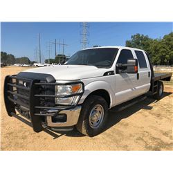 2012 FORD F250 FLATBED TRUCK, VIN/SN:1FT7W2A6XCEC11631 - 4X4, CREW CAB, V8 GAS ENGINE, A/T, 9' FLATB