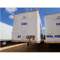 2004 WABASH VAN TRAILER, VIN/SN:1JJV532WX4L876001 - T/A, 53' LENGTH, BARN DOOR, 295/75R22.5 TIRES, A