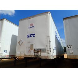 2004 CHAMBERS AMERICAN VAN TRAILER, VIN/SN:1JJV532W64L875895 - T/A, 53' LENGTH, BARN DOOR, 295/75R22