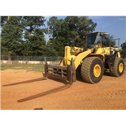 2009 KOMATSU WA380-6 WHEEL LOADER, VIN/SN:65859 - FORKS, RIDE CONTROL, CAB, A/C, 23.5R25 TIRES, METE