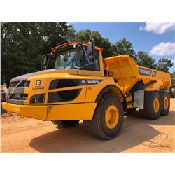 2017 VOLVO A25G ARTICULATED DUMP, VIN/SN:740407 - CAB, A/C, 750/65R25 TIRES, METER READING 2,512 HOU