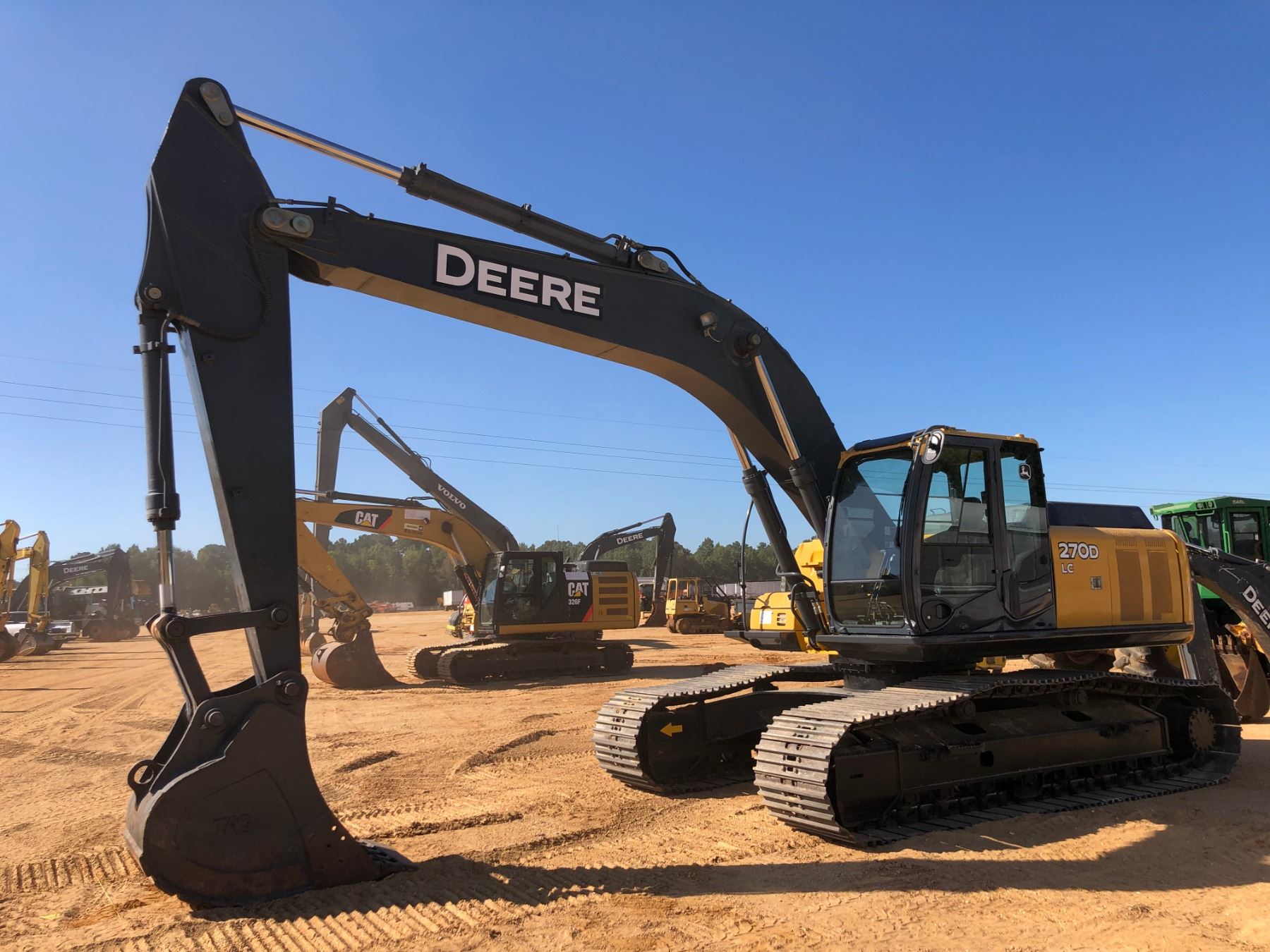 2008 JOHN DEERE 270D LC HYDRAULIC EXCAVATOR, VIN/SN:703633 - 10'-2 ...