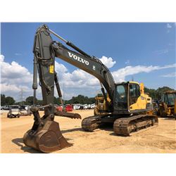 2012 VOLVO EC220DL HYDRAULIC EXCAVATOR, VIN/SN:210020 - 10' STICK, 48" BUCKET, HYD THUMB, AUX HYD, C