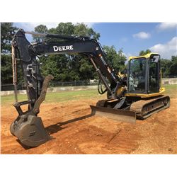 2014 JOHN DEERE 85G HYDRAULIC EXCAVATOR, VIN/SN:017362 - 5' 4" STICK, 36" BUCKET, HYD THUMB, AUX HYD