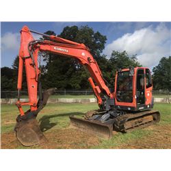 2012 KUBOTA KX080-03 HYDRAULIC EXCAVATOR, VIN/SN:25465 - 7' STICK, 36" BUCKET, COUPLER, HYD THUMB, A