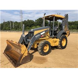 2011 JOHN DEERE 310SJ LOADER BACKHOE, VIN/SN:204123 - 4X4, E-STICK, BUCKET, CANOPY, METER READING 4,