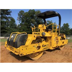 2007 SAKAI SW800 ROLLER, VIN/SN:VSW35-10123 - TANDEM, VIBRATORY, 68" SMOOTH DRUMS, CANOPY, METER REA