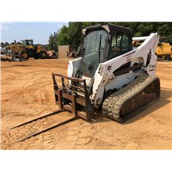2012 BOBCAT T870 SKID STEER LOADER, VIN/SN:A3PG11851 - CRAWLER, BUCKET, FORKS, HIGH FLOW, CAB, A/C, 