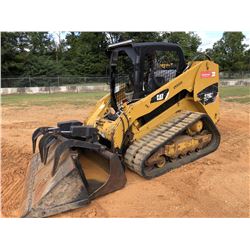 2013 CAT 279C2 SKID STEER LOADER, VIN/SN:KWB01100 - CRAWLER, TWO SPEED, GRAPPLE BUCKET, CANOPY, METE