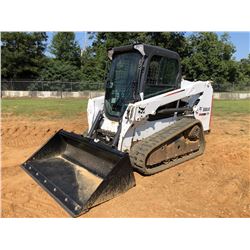 2014 BOBCAT T550 SKID STEER LOADER, VIN/SN:AJZV11644 - CRAWLER, BUCKET, CAB, A/C, METER READING 2,13
