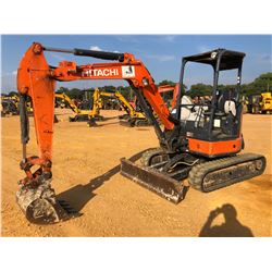 2013 HITACHI ZX35U-5N MINI EXCAVATOR, VIN/SN:270643 - 52" STICK, 24" BUCKET, COUPLER, BLADE, RUBBER 