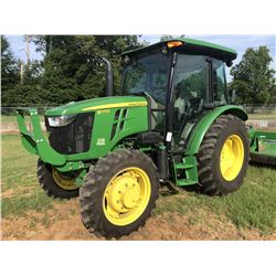 2016 JOHN DEERE 5075E FARM TRACTOR, VIN/SN:401027 - MFWD, (1) REMOTE, CAB, A/C, 16.9-28 REAR TIRES, 