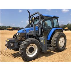 NEW HOLLAND TS110 FARM TRACTOR, VIN/SN:203113B - MFWD, (2) REMOTES, CAB, A/T, 18.4-30 REAR TIRES, 13