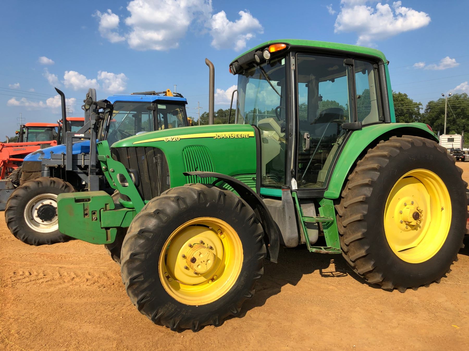 JOHN DEERE 6420 FARM TRACTOR, VIN/SN376795 MFWD, 2 REMOTES, CAB, A/C, 18.438 TIRES, METER JOHN DEERE 6420 FARM TRACTOR, VIN/SN376795 MFWD, 2 REMOTES, CAB, A/C, 18.438 TIRES, METER