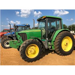 JOHN DEERE 6420 FARM TRACTOR, VIN/SN:376795 - MFWD, 2 REMOTES, CAB, A/C, 18.4-38 TIRES, METER READIN