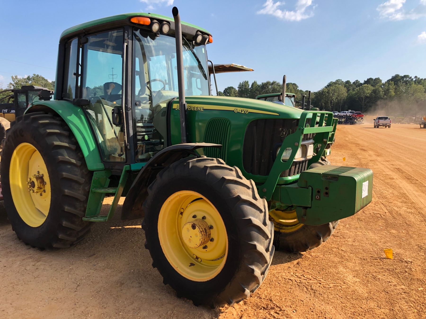 JOHN DEERE 6420 FARM TRACTOR, VIN/SN376795 MFWD, 2 REMOTES, CAB, A/C, 18.438 TIRES, METER JOHN DEERE 6420 FARM TRACTOR, VIN/SN376795 MFWD, 2 REMOTES, CAB, A/C, 18.438 TIRES, METER