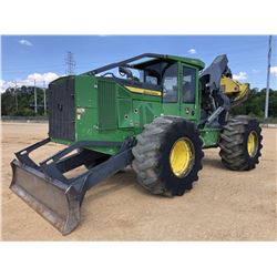 2015 JOHN DEERE 648L SKIDDER, VIN/SN:671571 - GRAPPLE, DUAL ARCH, WINCH, CAB, A/C, 30.5L-32 TIRES, M