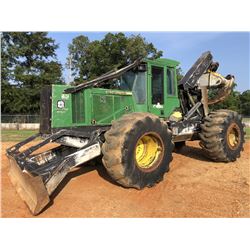 2013 JOHN DEERE 648H SKIDDER, VIN/SN:649801 - GRAPPLE, DUAL ARCH, WINCH, CAB, A/C, 30.5L-32 TIRES, M