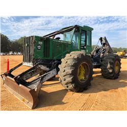 2012 JOHN DEERE 648H SKIDDER, VIN/SN:640756 - GRAPPLE, DUAL ARCH, WINCH, CAB, A/C, 30.5L-32 TIRES, M