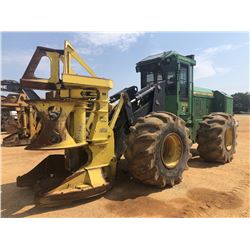 JOHN DEERE 843K FELLER BUNCHER, VIN/SN:658774 - JOHN DEERE SAW HEAD, CAB, A/C, 28L-26 TIRES, METER R