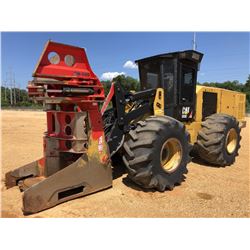 2015 CAT 553C FELLER BUNCHER, VIN/SN:W5300151 - PRENTICE SH-56B SAW HEAD, CAB, A/C, 28L-26 TIRES, ME
