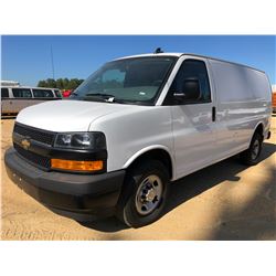 2018 CHEVROLET EXPRESS CARGO VAN, VIN/SN:1GCWGAFP9J1268170 - GAS ENGINE, A/T, ODOMETER READING 26,56