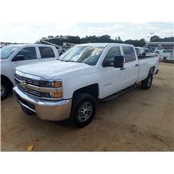 2016 CHEVROLET 2500HD PICK UP, VIN/SN:1GC1KUEG0GF231435 - 4X4, CREW CAB, V8 GAS ENGINE, A/T, ODOMETE