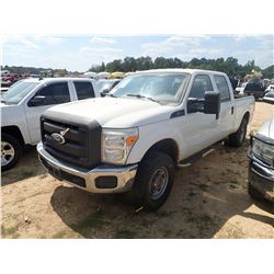 2011 FORD F250 PICKUP, VIN/SN:1FT7W2B66BEA43547 - 4X4, CREW CAB, GAS ENGINE, A/T, ODOMETER READING 1